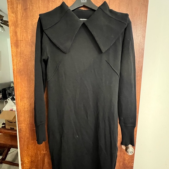 Vintage knit Claude Montana dress, Medium.  Mid 1980s - Picture 2 of 7